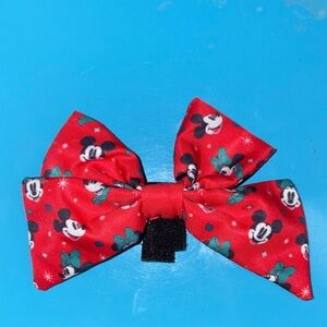 NWOT Sassy Woof Red Mickey Mouse Print Bow